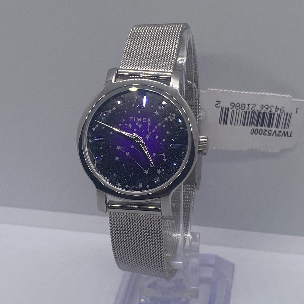 Timex ladies Quartz Watch with Starry Purple Dial